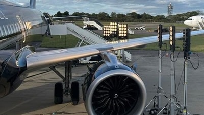 In a big setback to passenger's safety, a plane flying from London Stansted Airport to Orlando International Airport, Florida, was found to have two of its windows missing by a crew member. (X(formerly Twitter)/@aaibgovuk) In a big setback to passenger's safety, a plane flying from London Stansted Airport to Orlando International Airport, Florida, was found to have two of its windows missing by a crew member. (X(formerly Twitter)/@aaibgovuk)