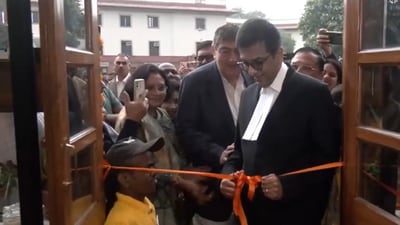 Chief Justice of India D Y Chandrachud on Friday inaugurated the 'Mitti Cafe' (ANI)