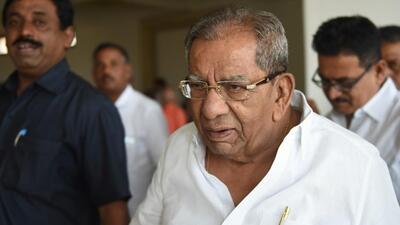 Veerashaiva Mahasabha president and senior-most Congress MLA Shamanur Shivashankarappa labelled the caste survy report as unscientific and flawed. (HT Archive)
