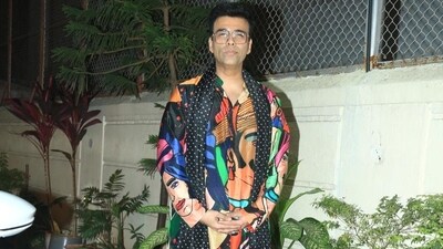 Karan Johar was spotted in a colourful kurta pyjama at Sara Ali Khan's Diwali bash. The party was held a day after Sara's Koffee With Karan season 8 episode was telecast. Ananya Panday was also a guest along with Sara. Karan Johar was spotted in a colourful kurta pyjama at Sara Ali Khan's Diwali bash. The party was held a day after Sara's Koffee With Karan season 8 episode was telecast. Ananya Panday was also a guest along with Sara. 