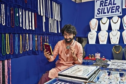 Abhilash shares how the world would go for jewellery shopping, but his family would prefer buying steel utensils on Dhanteras. (Photo: Gokul VS/HT) Abhilash shares how the world would go for jewellery shopping, but his family would prefer buying steel utensils on Dhanteras. (Photo: Gokul VS/HT)