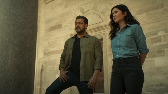Salman Khan and Katrina Kaif in a still from Tiger 3 trailer.