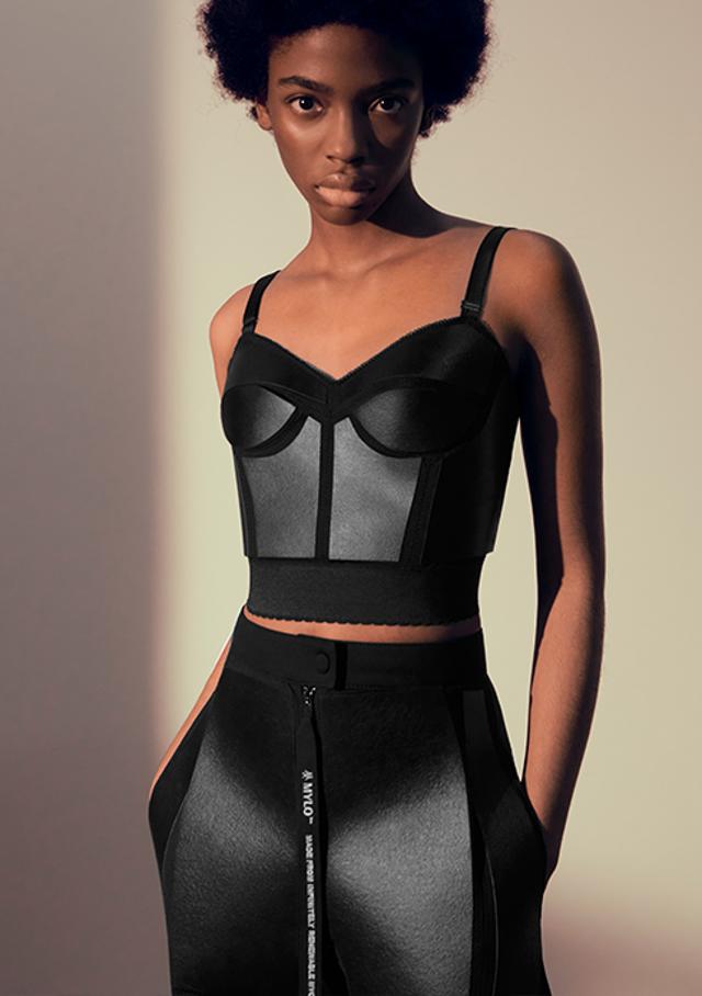 A Stella McCartney outfit made using Mylo bioleather created by Bolt Threads using mushroom fibres. (Stella McCartney)