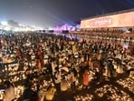 More than 22 lakh traditional earthern lamps or diyas, at 51 ghats along Saryu river, were illuminated in Ayodhya.&nbsp;