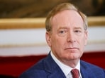 Vice Chariman of Microsoft Brad Smith looks on during the 5th Summit of "Christchurch Call", at the Elysee Presidential Palace in Paris, France November 10.