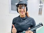 Rhythm Sangwan, along with Manu Bhaker and Esha Singh had clinched the elusive gold medal in the women’s 25m pistol team event at the Asian Games in Hangzhou Rhythm Sangwan, along with Manu Bhaker and Esha Singh had clinched the elusive gold medal in the women’s 25m pistol team event at the Asian Games in Hangzhou