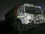 A tanker hits a car and pickup vehicle near Sidhrawali on Delhi-Jaipur Highway