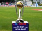 The International Cricket Council (ICC) Men's Cricket World Cup Trophy (ICC ) The International Cricket Council (ICC) Men's Cricket World Cup Trophy (ICC )