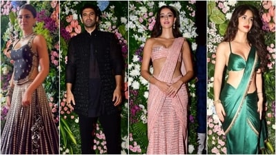 Kriti Sanon, Ananya Panday, Aditya Roy Kapur and Disha Patani at Ekta Kapoor's Diwali bash. (HT Photo/Varinder Chawla) Kriti Sanon, Ananya Panday, Aditya Roy Kapur and Disha Patani at Ekta Kapoor's Diwali bash. (HT Photo/Varinder Chawla)