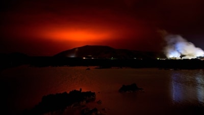 A swarm of earthquakes, brought about by a magma intrusion signalling a potential volcanic eruption, prompted a temporary closure of Iceland's famed Blue Lagoon geothermal spa on November 9, 2023, the operator said.
"The Blue Lagoon has made the proactive decision to temporarily close its operations for one week although the current phase of uncertainty has not been elevated by the authorities during this seismic period," it said in a statement posted to its website. (Photo by Halldor KOLBEINS / AFP) (AFP) A swarm of earthquakes, brought about by a magma intrusion signalling a potential volcanic eruption, prompted a temporary closure of Iceland's famed Blue Lagoon geothermal spa on November 9, 2023, the operator said.
"The Blue Lagoon has made the proactive decision to temporarily close its operations for one week although the current phase of uncertainty has not been elevated by the authorities during this seismic period," it said in a statement posted to its website. (Photo by Halldor KOLBEINS / AFP) (AFP)