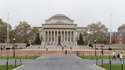 People walk past Columbia University in New York, U.S., October 30, 2023. (REUTERS)