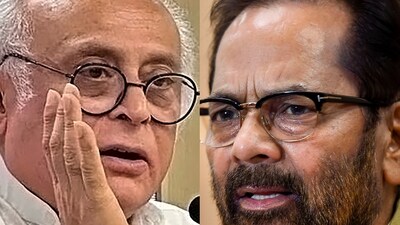 Congress general secretary Jairam Ramesh and senior BJP leader Mukhtar Abbas Naqvi. Congress general secretary Jairam Ramesh and senior BJP leader Mukhtar Abbas Naqvi.