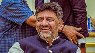 Karnataka Deputy Chief Minister DK Shivakumar on Thursday. (PTI) Karnataka Deputy Chief Minister DK Shivakumar on Thursday. (PTI)