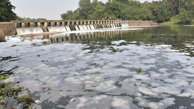 SD Naiknimbalkar, sub-inspector, attached to Wakad police station, informed that the complaint has been filed by the PCMC staff against the accused for violating environmental norms and releasing untreated water in the river. (HT FILE PHOTO) SD Naiknimbalkar, sub-inspector, attached to Wakad police station, informed that the complaint has been filed by the PCMC staff against the accused for violating environmental norms and releasing untreated water in the river. (HT FILE PHOTO)