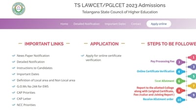 TSLAWCET/TSPGLAWCET 2023 counselling schedule and details available TSLAWCET/TSPGLAWCET 2023 counselling schedule and details available
