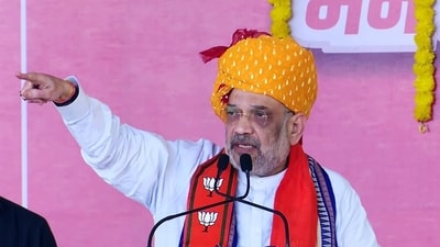 Union Home Minister Amit Shah addresses a public rally in Madhya Pradesh's Dhar on Saturday. (ANI) Union Home Minister Amit Shah addresses a public rally in Madhya Pradesh's Dhar on Saturday. (ANI)