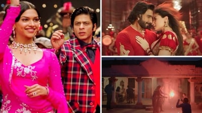 Stills from Om Shanti Om, Rocky Aur Rani Ki Prem Kahani and Gamak Ghar. Stills from Om Shanti Om, Rocky Aur Rani Ki Prem Kahani and Gamak Ghar.
