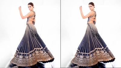 On Saturday, Kriti's fashion stylist Sukriti Grover gave the actress' fans a weekend treat as she took to Instagram and uploaded a series of glamorous pictures of Kirti dressed in an ethnic lehenga. (Instagram/@sukritigrover)