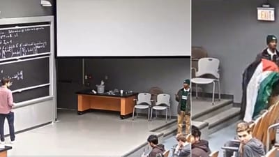 Pro-Palestine student interrupts math lecture at MIT (X/@BillAckman) Pro-Palestine student interrupts math lecture at MIT (X/@BillAckman)