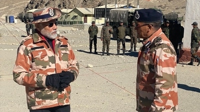 This is PM Modi's ninth Diwali that he will be celebrating with the men in uniform. Ever since he came to power in 2014, he has been visiting military facilities to celebrate Diwali and interact with the military personnel. (Twitter/@narendramodi) This is PM Modi's ninth Diwali that he will be celebrating with the men in uniform. Ever since he came to power in 2014, he has been visiting military facilities to celebrate Diwali and interact with the military personnel. (Twitter/@narendramodi)