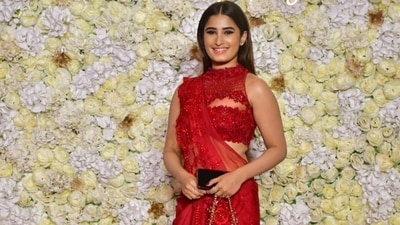 Raveena Tandon's daughter Rasha Thadani also attended T-Series' Diwali bash in a fusion red saree. She will be making her film debut next year with Ajay Devgn and his nephew Aaman Devgan. It will be an action-adventure film. Raveena Tandon's daughter Rasha Thadani also attended T-Series' Diwali bash in a fusion red saree. She will be making her film debut next year with Ajay Devgn and his nephew Aaman Devgan. It will be an action-adventure film. 