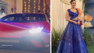 Shraddha Kapoor arrived in her new car for Shilpa Shetty's Diwali bash. Shraddha Kapoor arrived in her new car for Shilpa Shetty's Diwali bash.