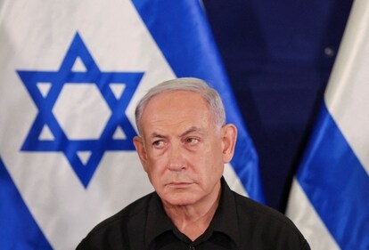 Israeli prime minister Benjamin Netanyahu during a press conference. (Reuters)