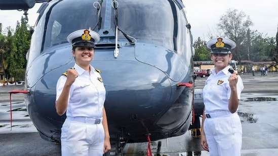The Indian Navy is looking at introducing an ergonomic design of overalls for women serving onboard warships. (PTI Photo)