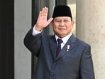 Prabowo Subianto gestures. Prabowo Subianto gestures.