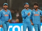 India's Ravindra Jadeja with Virat Kohli and Rohit Sharma celebrates the wicket of Netherlands' Max O'Dowd India's Ravindra Jadeja with Virat Kohli and Rohit Sharma celebrates the wicket of Netherlands' Max O'Dowd