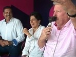 Ian Smith provided one of the highlights of the match from the commentary box Ian Smith provided one of the highlights of the match from the commentary box