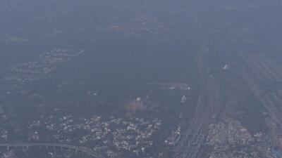 An aerial view of Delhi shows smog enveloping the national capital. (AP Photo) An aerial view of Delhi shows smog enveloping the national capital. (AP Photo)