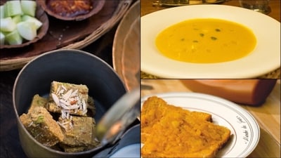 Do'sPresent 56 varieties of food as an offering to Mother Nature (Govardhan Parvat) and Lord Krishna. (Food consultant Kamini Patel/Chef Ranveer Brar) Do'sPresent 56 varieties of food as an offering to Mother Nature (Govardhan Parvat) and Lord Krishna. (Food consultant Kamini Patel/Chef Ranveer Brar)
