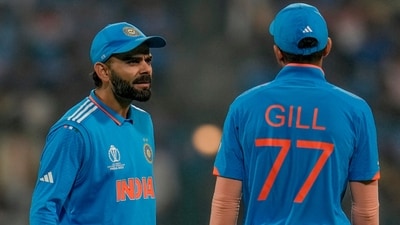 India's Virat Kohli, left, talks to Shubman Gill during the ICC Men's Cricket World Cup (AP) India's Virat Kohli, left, talks to Shubman Gill during the ICC Men's Cricket World Cup (AP)