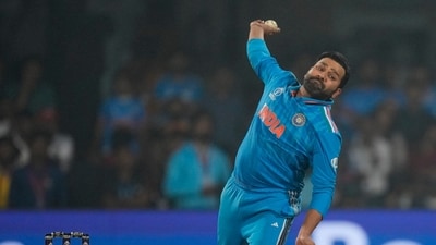India's captain Rohit Sharma bowls during the ICC Men's Cricket World Cup match between India and Netherlands in Bengaluru (AP) India's captain Rohit Sharma bowls during the ICC Men's Cricket World Cup match between India and Netherlands in Bengaluru (AP)