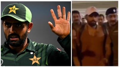 Babar Azam has arrived in Lahore after Pakistan's flop show (AFP-X) Babar Azam has arrived in Lahore after Pakistan's flop show (AFP-X)