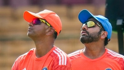 Rahul Dravid and Rohit Sharma would be aware of how difficult it has been to bat second at the Wankhede Stadium particularly in this tournament (PTI) Rahul Dravid and Rohit Sharma would be aware of how difficult it has been to bat second at the Wankhede Stadium particularly in this tournament (PTI)