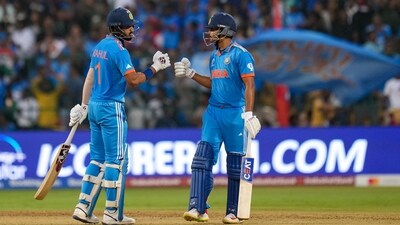 KL Rahul and Shreyas Iyer during the ICC Men's Cricket World Cup match between India and Netherlands at M Chinnaswamy Stadium in Bengaluru (PTI) KL Rahul and Shreyas Iyer during the ICC Men's Cricket World Cup match between India and Netherlands at M Chinnaswamy Stadium in Bengaluru (PTI)