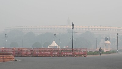 New Delhi claimed the highest position with an air quality index (AQI) of 407, categorizing it as "hazardous," as reported by the Swiss group IQAir.&nbsp; (HT Photo/Sanchit Khanna)