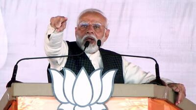Prime Minister Narendra Modi addresses a public meeting in poll-bound Chhattisgarh’s Mungeli on Monday. (ANI) Prime Minister Narendra Modi addresses a public meeting in poll-bound Chhattisgarh’s Mungeli on Monday. (ANI)