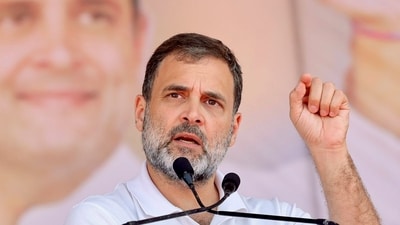 Congress leader Rahul Gandhi addresses a public meeting in Neemuch on November 13. (X) Congress leader Rahul Gandhi addresses a public meeting in Neemuch on November 13. (X)