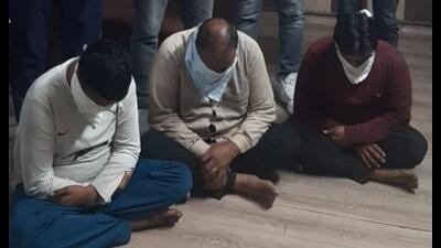 The accused in custody of Haryana Police in Yamunanagar. (HT Photo) The accused in custody of Haryana Police in Yamunanagar. (HT Photo)