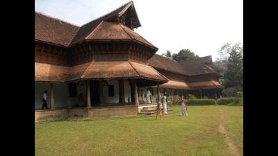 The palace built by the king of Travancore. A controversial notice for a programme related to 87th anniversary of the temple entry proclamation in Kerala had stirred a row as it was seen to be glorifying the actions of the erstwhile royal family of Travancore. (HT Photo) The palace built by the king of Travancore. A controversial notice for a programme related to 87th anniversary of the temple entry proclamation in Kerala had stirred a row as it was seen to be glorifying the actions of the erstwhile royal family of Travancore. (HT Photo)