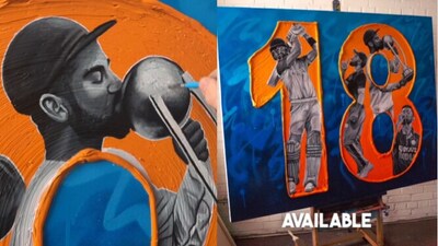 Snapshot of the painting created by the artist. (Instagram/@Ben Labuzzetta) Snapshot of the painting created by the artist. (Instagram/@Ben Labuzzetta)