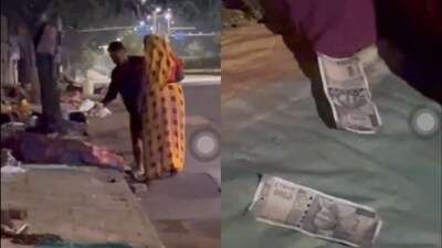 Rahmanullah Gurbaz quietly giving money to homeless people in Ahmedabad. Rahmanullah Gurbaz quietly giving money to homeless people in Ahmedabad.