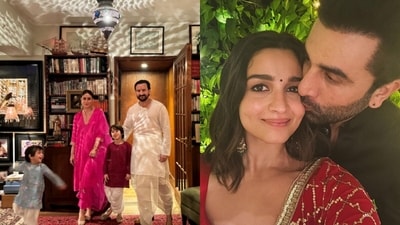 Kareena Kapoor, Saif Ali Khan, Alia Bhatt and Ranbir Kapoor's Diwali photos. Kareena Kapoor, Saif Ali Khan, Alia Bhatt and Ranbir Kapoor's Diwali photos.