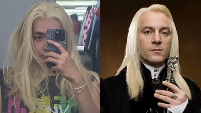 BTS member Kim Taehyung gets compared to Lucious Malfoy after sharing new look pic. BTS member Kim Taehyung gets compared to Lucious Malfoy after sharing new look pic.