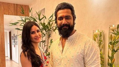 Katrina Kaif and Vicky Kaushal on Diwali 2023. Katrina Kaif and Vicky Kaushal on Diwali 2023.