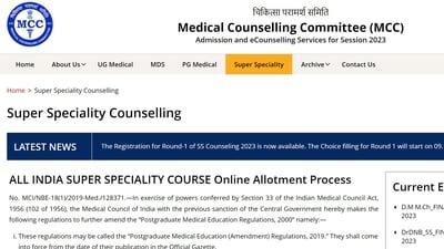 NEET SS counselling 2023 registration process ends tomorrow at mcc.nic.in NEET SS counselling 2023 registration process ends tomorrow at mcc.nic.in