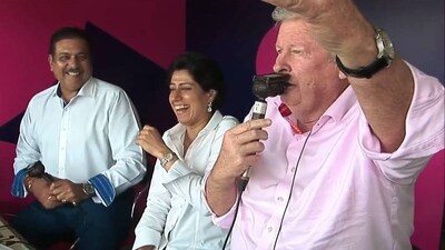 Ian Smith provided one of the highlights of the match from the commentary box (Hotstar)
